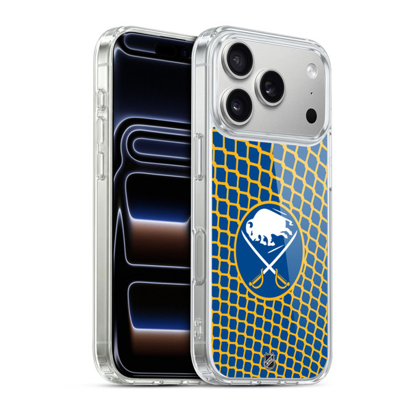 NHL Buffalo Sabres Net Pattern Soft Gel Case for Apple iPhone 17 Pro