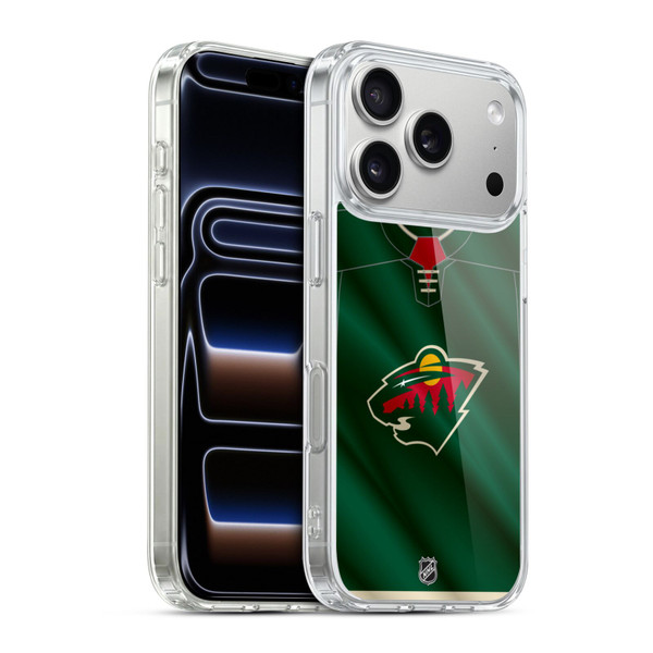 NHL Minnesota Wild Jersey Soft Gel Case for Apple iPhone 17 Pro
