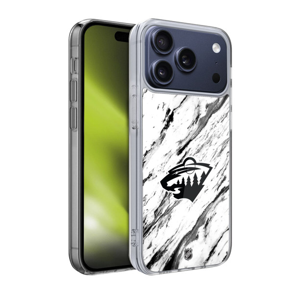 NHL Minnesota Wild Marble Soft Gel Case for Apple iPhone 17 Pro