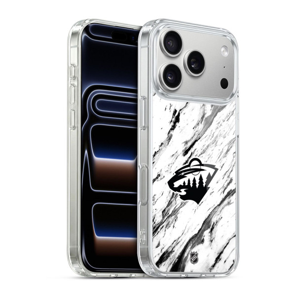 NHL Minnesota Wild Marble Soft Gel Case for Apple iPhone 17 Pro