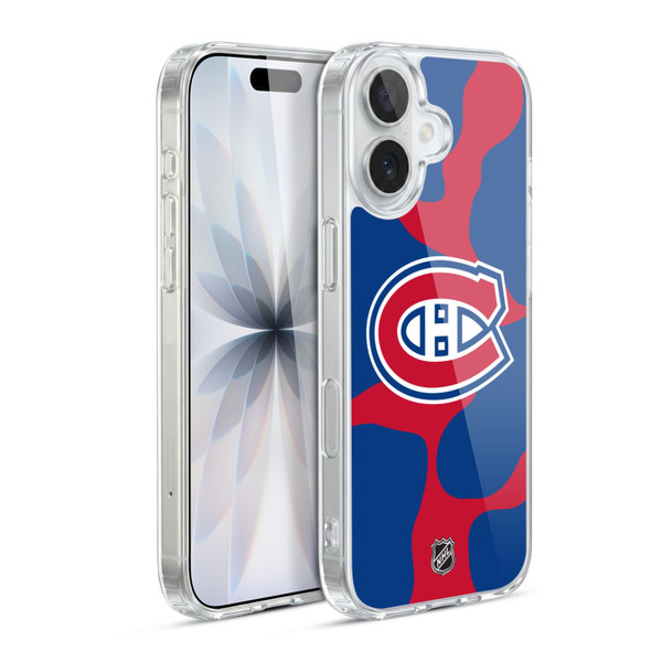 NHL Montreal Canadiens Cow Pattern Soft Gel Case for Apple iPhone 17