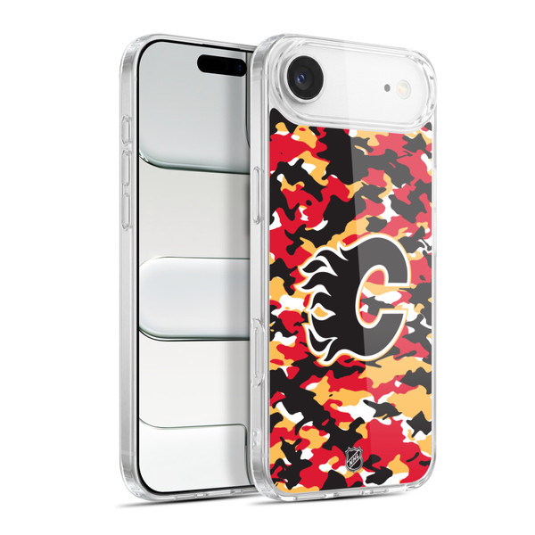 NHL Calgary Flames Camouflage Soft Gel Case for Apple iPhone 17 Air