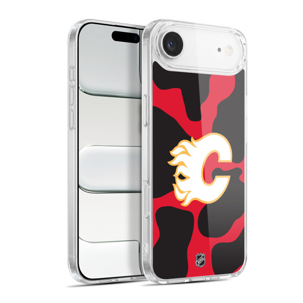 NHL Calgary Flames Cow Pattern Soft Gel Case for Apple iPhone 17 Air