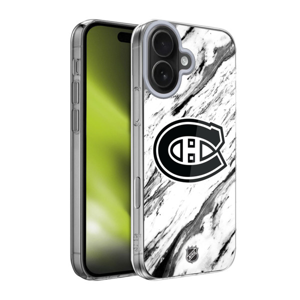 NHL Montreal Canadiens Marble Soft Gel Case for Apple iPhone 17
