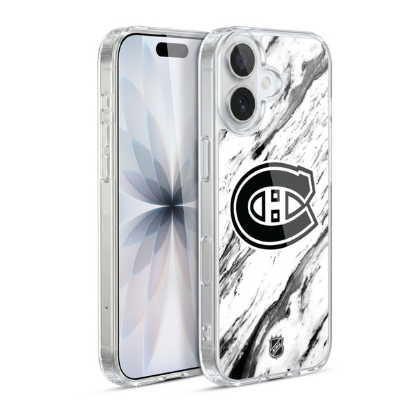 NHL Montreal Canadiens Marble Soft Gel Case for Apple iPhone 17