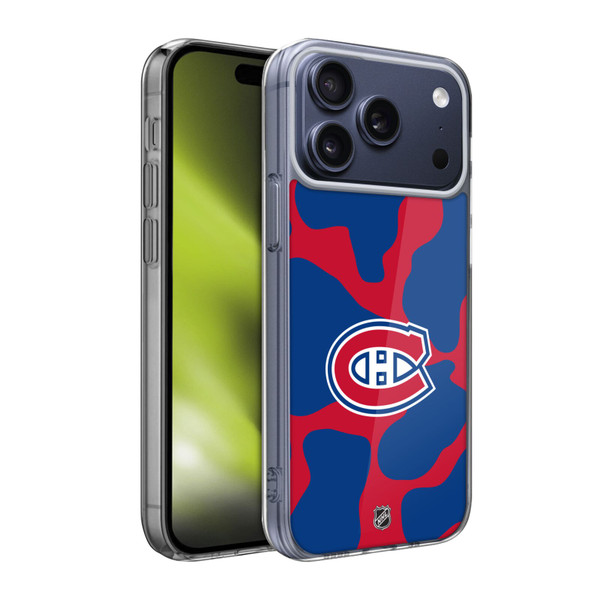 NHL Montreal Canadiens Cow Pattern Soft Gel Case for Apple iPhone 17 Pro Max