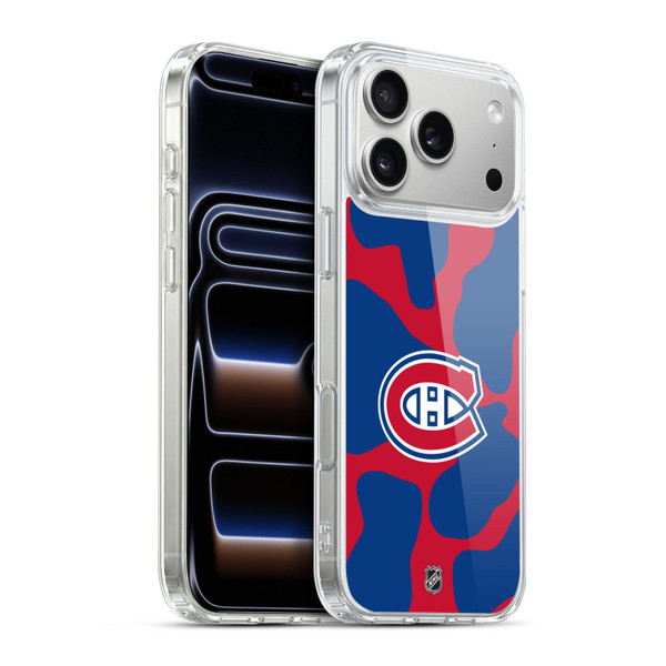 NHL Montreal Canadiens Cow Pattern Soft Gel Case for Apple iPhone 17 Pro Max
