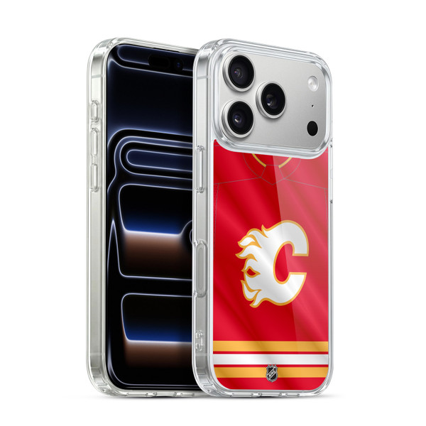 NHL Calgary Flames Jersey Soft Gel Case for Apple iPhone 17 Pro