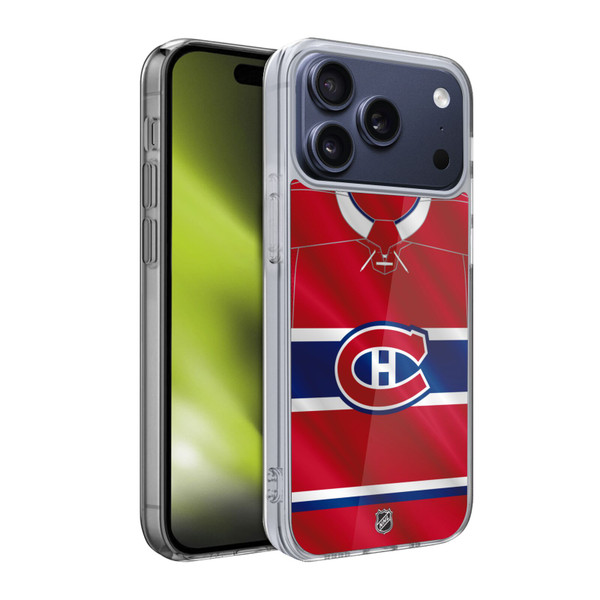 NHL Montreal Canadiens Jersey Soft Gel Case for Apple iPhone 17 Pro