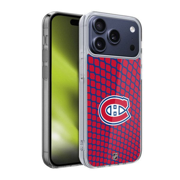 NHL Montreal Canadiens Net Pattern Soft Gel Case for Apple iPhone 17 Pro