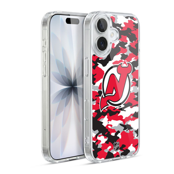 NHL New Jersey Devils Camouflage Soft Gel Case for Apple iPhone 17