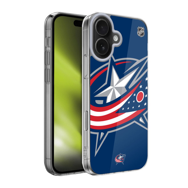 NHL Columbus Blue Jackets Oversized Soft Gel Case for Apple iPhone 17