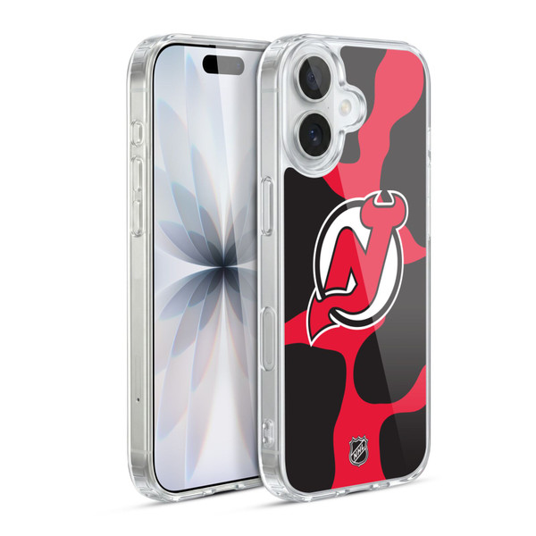 NHL New Jersey Devils Cow Pattern Soft Gel Case for Apple iPhone 17