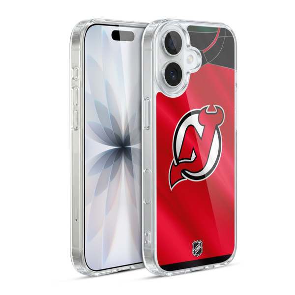 NHL New Jersey Devils Jersey Soft Gel Case for Apple iPhone 17