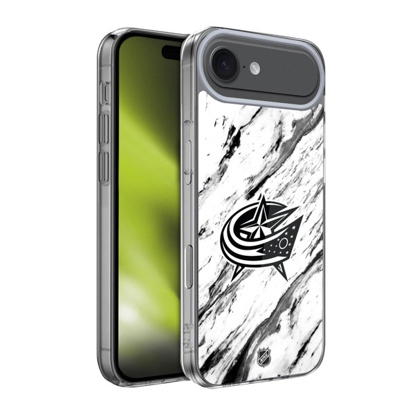 NHL Columbus Blue Jackets Marble Soft Gel Case for Apple iPhone 17 Air