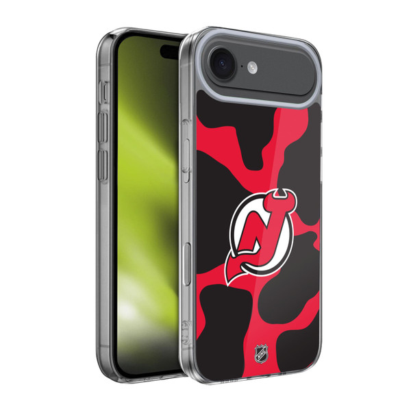 NHL New Jersey Devils Cow Pattern Soft Gel Case for Apple iPhone 17 Air