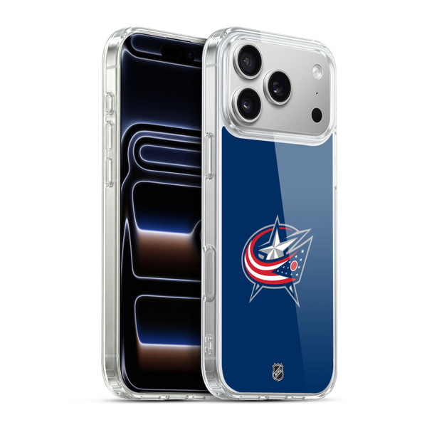 NHL Columbus Blue Jackets Plain Soft Gel Case for Apple iPhone 17 Pro Max