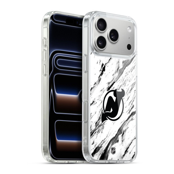 NHL New Jersey Devils Marble Soft Gel Case for Apple iPhone 17 Pro Max