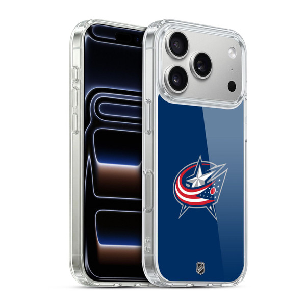 NHL Columbus Blue Jackets Plain Soft Gel Case for Apple iPhone 17 Pro