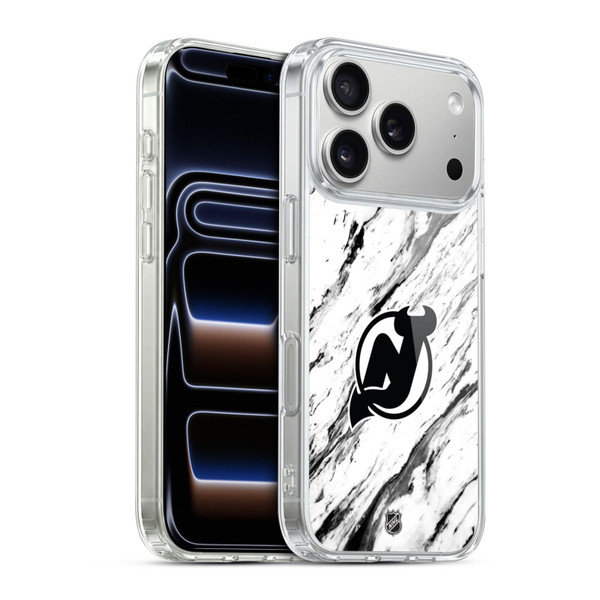 NHL New Jersey Devils Marble Soft Gel Case for Apple iPhone 17 Pro