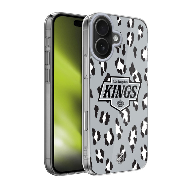 NHL Los Angeles Kings Leopard Pattern Soft Gel Case for Apple iPhone 17