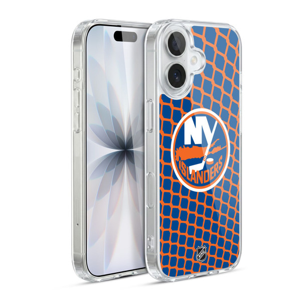 NHL New York Islanders Net Pattern Soft Gel Case for Apple iPhone 17