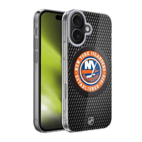 NHL New York Islanders Puck Texture Soft Gel Case for Apple iPhone 17