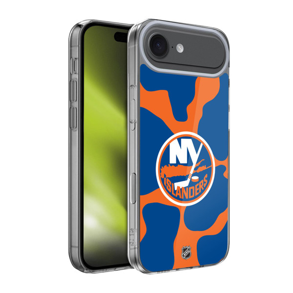 NHL New York Islanders Cow Pattern Soft Gel Case for Apple iPhone 17 Air