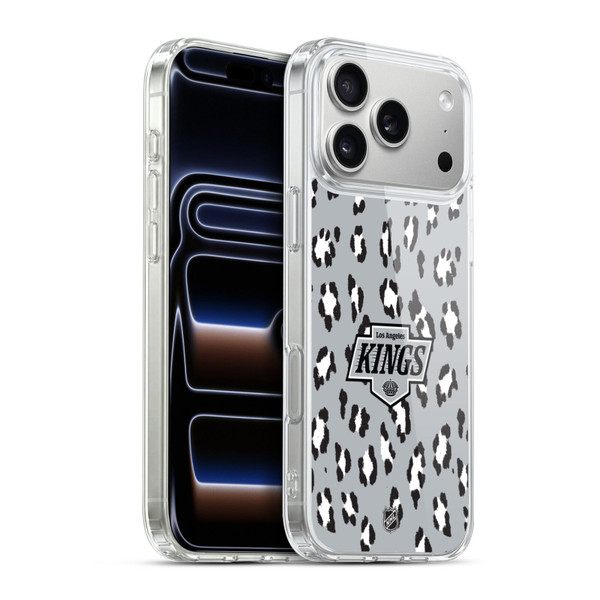 NHL Los Angeles Kings Leopard Pattern Soft Gel Case for Apple iPhone 17 Pro Max
