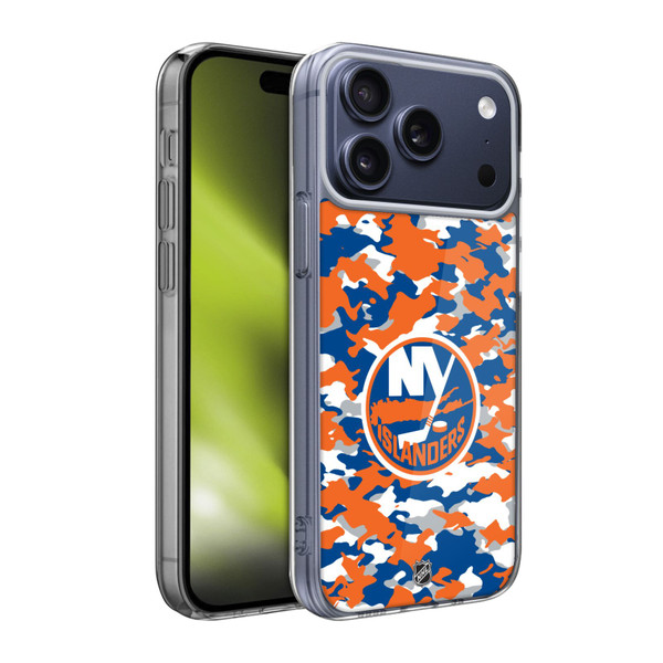 NHL New York Islanders Camouflage Soft Gel Case for Apple iPhone 17 Pro Max
