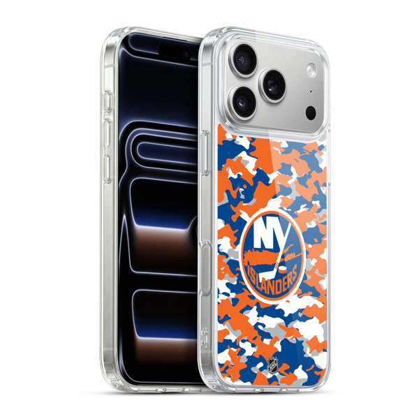 NHL New York Islanders Camouflage Soft Gel Case for Apple iPhone 17 Pro Max