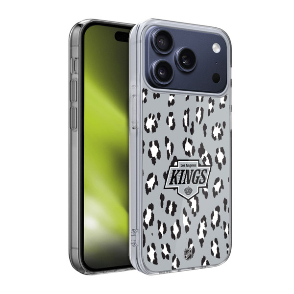 NHL Los Angeles Kings Leopard Pattern Soft Gel Case for Apple iPhone 17 Pro