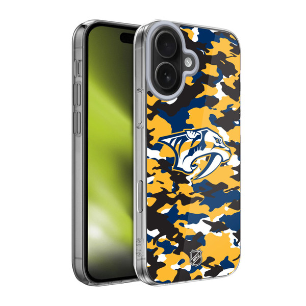 NHL Nashville Predators Camouflage Soft Gel Case for Apple iPhone 17