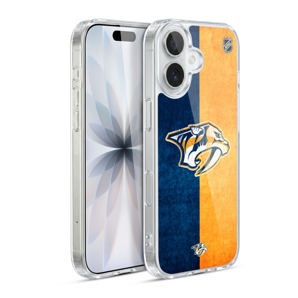 NHL Nashville Predators Half Distressed Soft Gel Case for Apple iPhone 17