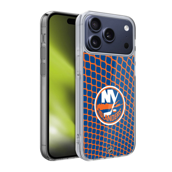 NHL New York Islanders Net Pattern Soft Gel Case for Apple iPhone 17 Pro