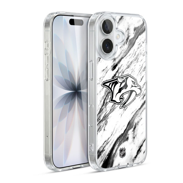 NHL Nashville Predators Marble Soft Gel Case for Apple iPhone 17