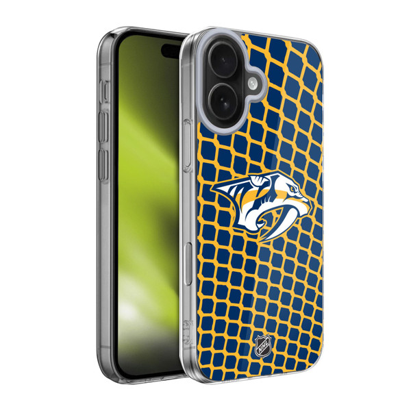 NHL Nashville Predators Net Pattern Soft Gel Case for Apple iPhone 17
