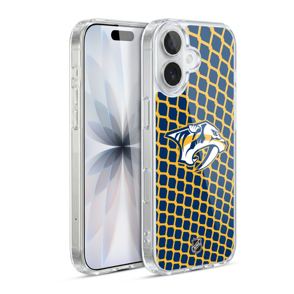 NHL Nashville Predators Net Pattern Soft Gel Case for Apple iPhone 17