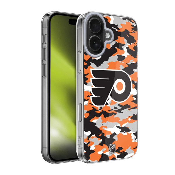 NHL Philadelphia Flyers Camouflage Soft Gel Case for Apple iPhone 17