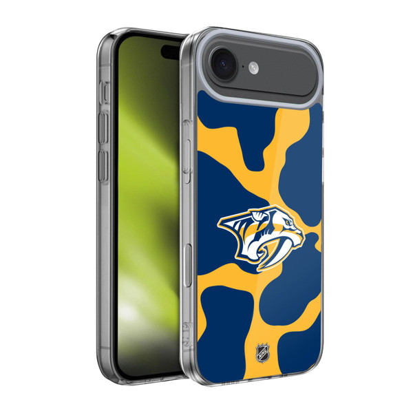 NHL Nashville Predators Cow Pattern Soft Gel Case for Apple iPhone 17 Air
