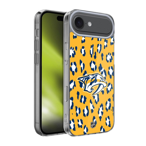NHL Nashville Predators Leopard Pattern Soft Gel Case for Apple iPhone 17 Air
