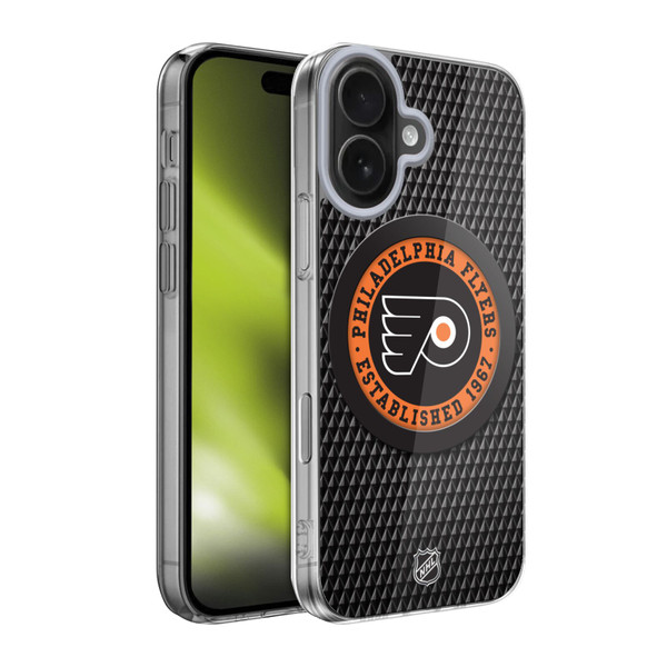 NHL Philadelphia Flyers Puck Texture Soft Gel Case for Apple iPhone 17