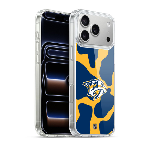 NHL Nashville Predators Cow Pattern Soft Gel Case for Apple iPhone 17 Pro Max