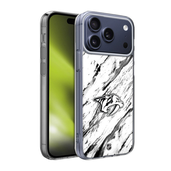NHL Nashville Predators Marble Soft Gel Case for Apple iPhone 17 Pro Max