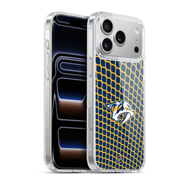 NHL Nashville Predators Net Pattern Soft Gel Case for Apple iPhone 17 Pro Max