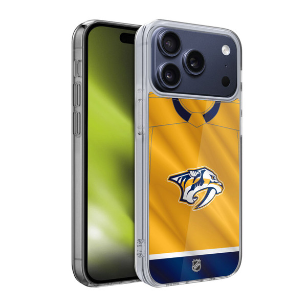 NHL Nashville Predators Jersey Soft Gel Case for Apple iPhone 17 Pro