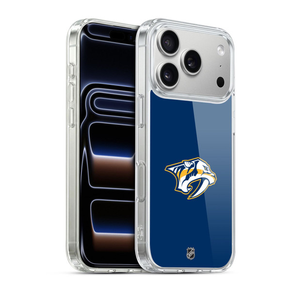 NHL Nashville Predators Plain Soft Gel Case for Apple iPhone 17 Pro