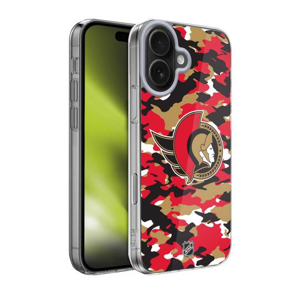 NHL Ottawa Senators Camouflage Soft Gel Case for Apple iPhone 17