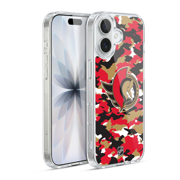 NHL Ottawa Senators Camouflage Soft Gel Case for Apple iPhone 17