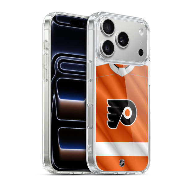 NHL Philadelphia Flyers Jersey Soft Gel Case for Apple iPhone 17 Pro